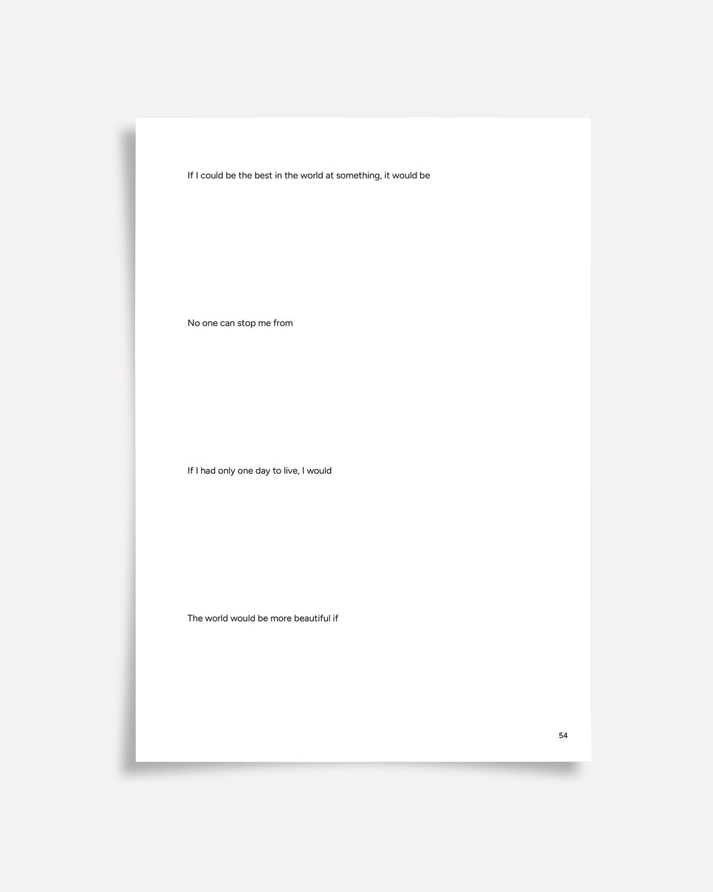 Finish These Sentences